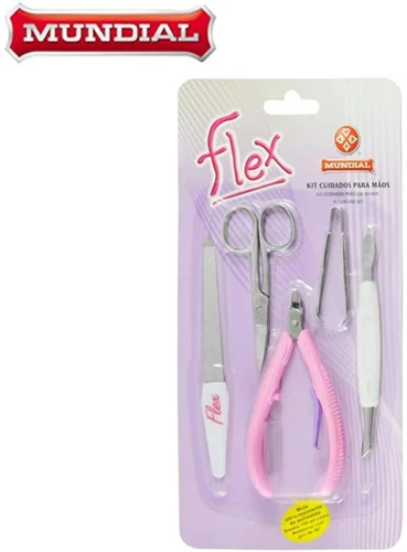JOGO DE MANICURE FLEX 5 PEÇAS MUNDIAL