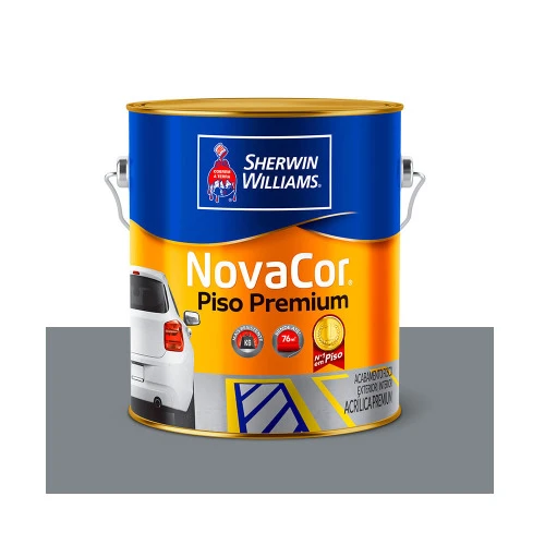 TINTA ACRÍLICA NOVACOR PISO MAIS RESISTENTE PREMIUM CINZA 3 6 LITROS
