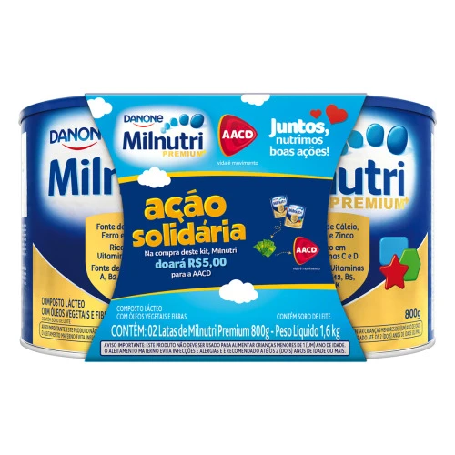 PACK COMPOSTO LÁCTEO MILNUTRI PREMIUM LATA 1 6KG 2 UNIDADES