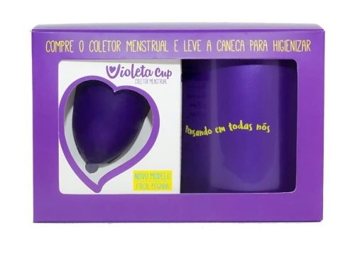 KIT COLETOR MENSTRUAL VIOLETA CUP TIPO A VIOLETA