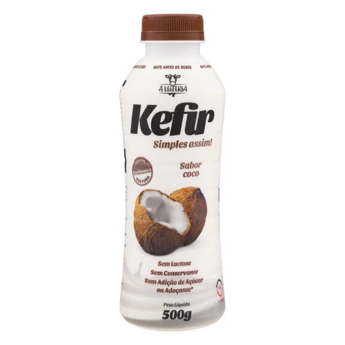 KEFIR PARCIALMENTE DESNATADO COCO A LEITERIA GARRAFA 500G