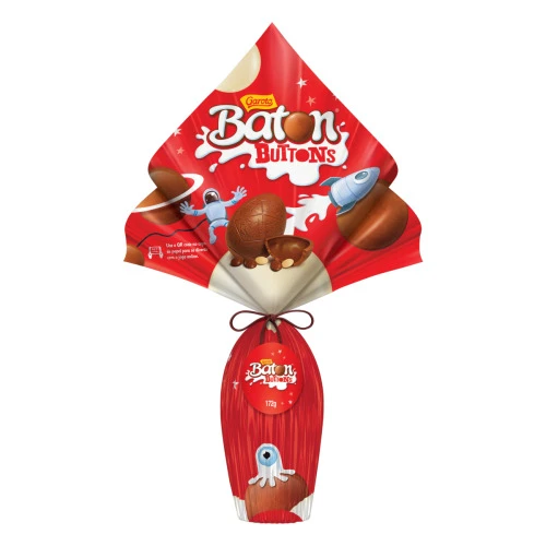 OVO DE PÁSCOA AO LEITE GAROTO BATON BUTTONS 172G