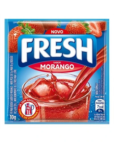 REFRESCO EM PÓ MORANGO 10G FRESH