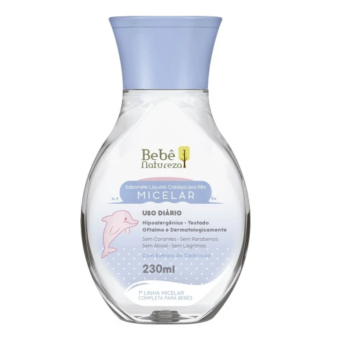 SABONETE LÍQUIDO MICELAR BEBÊ NATUREZA 230ML