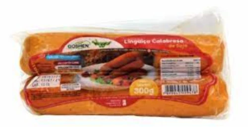 VEGGIE LINGUIÇA CALABRESA DE SOJA 300G CONGELADO: 6 C OU MAIS FRIO