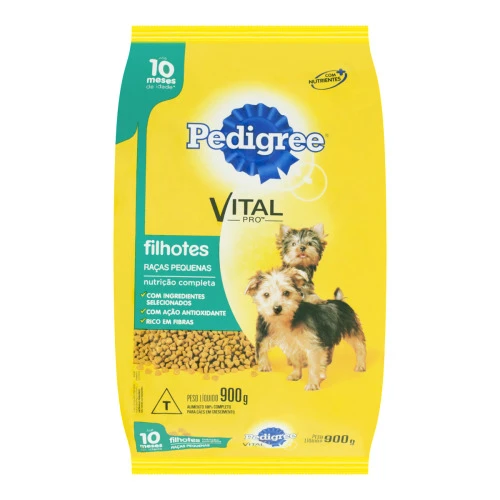 ALIMENTO PARA CÃES FILHOTES RAÇAS PEQUENAS PEDIGREE PACOTE 900G