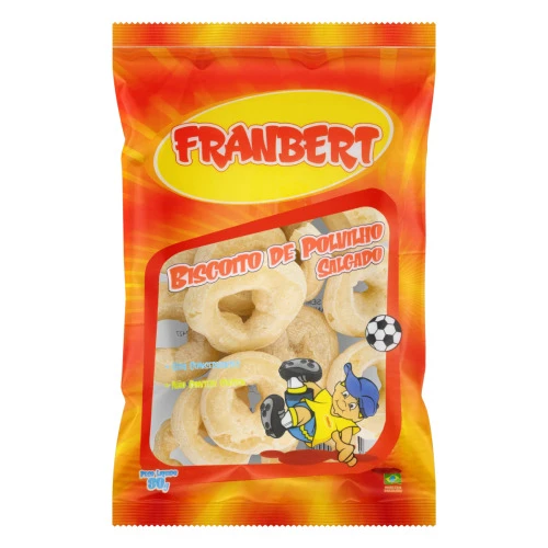BISCOITO DE POLVILHO SALGADO FRANBERT PACOTE 80G