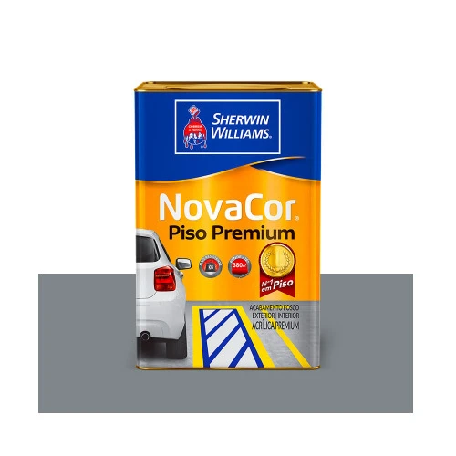 TINTA ACRÍLICA NOVACOR PISO MAIS RESISTENTE PREMIUM CINZA 18 LITROS