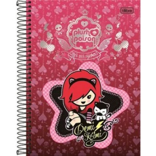 CADERNO UNIVERSITÓRIO ESPIRAL PLUSH POISON 200 FOLHAS 720G TILIBRA