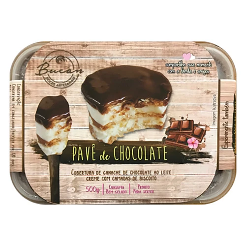 PAVÊ COBERTURA CHOCOLATE BUCAN POTE 500G