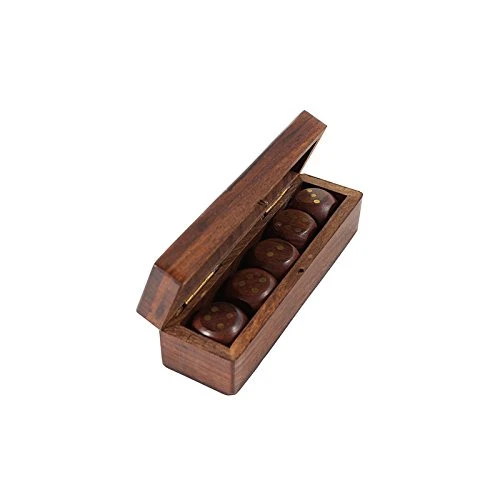 CAIXA DE DADOS DE MADEIRA MARROM OLDWAY