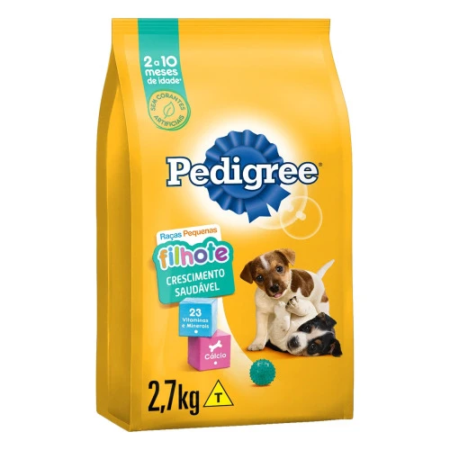 RAÇÃO PEDIGREE PARA CÃES FILHOTES RAÇAS PEQUENAS 2,7KG