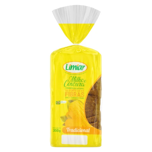 PÃO MILHO E CENOURA TRADICIONAL LIMIAR PACOTE 350G
