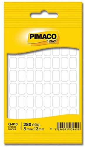 ETIQUETA ADESIVA MULTIUSO 8X13 BIC PIMACO Q 813 886588 BRANCA 280 ETIQUETAS