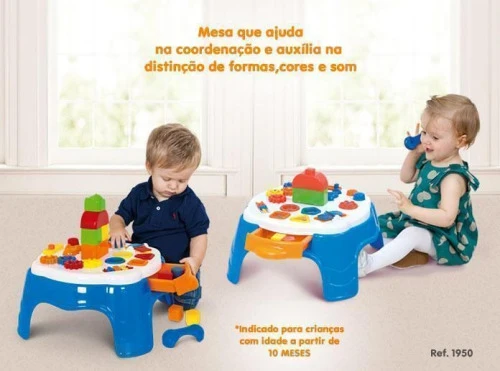 PLAY TIME MESA ATIVIDADES COTIPLÁS AZUL