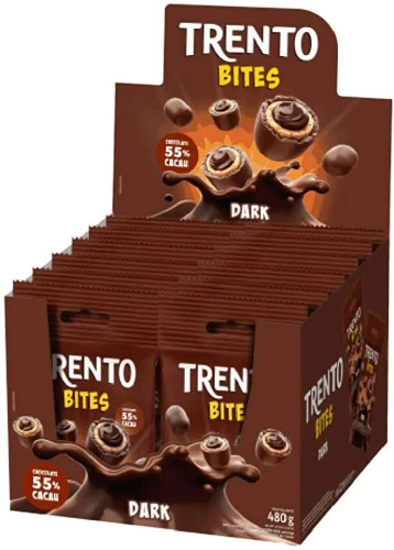 CHOC DRAGEADO TREN BITES DARK 12X40G