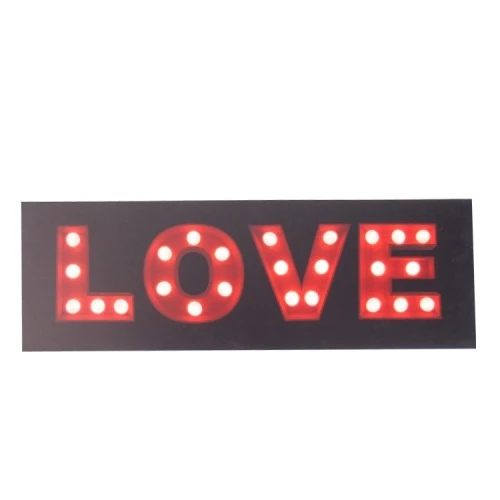 QUADRO AZ DEZIGN 30X120CM LOVE COM LED