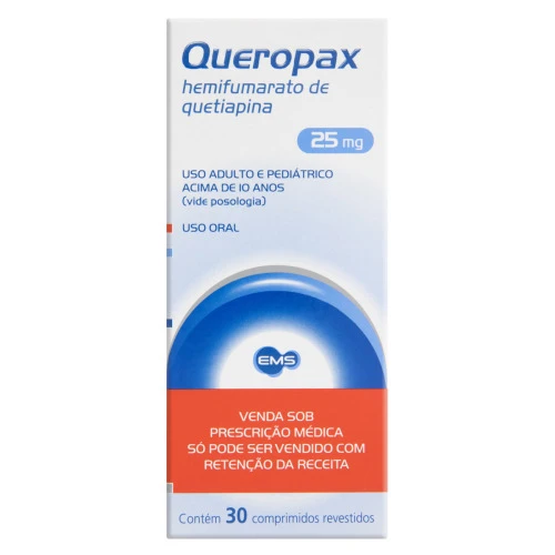 QUEROPAX 25MG EMS CAIXA 30 COMPRIMIDOS REVESTIDOS
