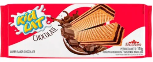 BISCOITO WAFFER KID LAT 115G CHOCOLATE