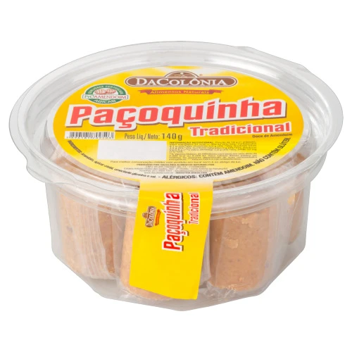 PAÇOQUINHA TRADICIONAL DACOLÔNIA POTE 140G