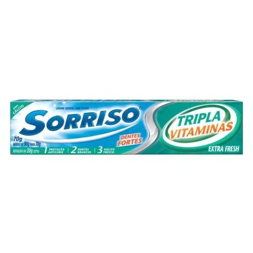 CREME DENTAL SORRISO TRIPLA VITAMINAS 70G