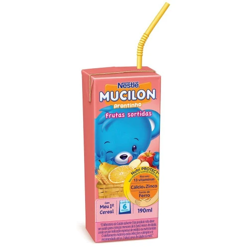 BEBIDA LÁCTEA NESTLÉ MUCILON PRONTINHO FRUTAS SORTIDAS 190ML