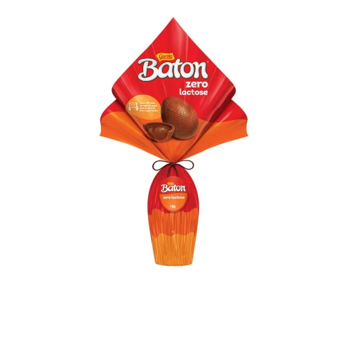 OVO DE PÁSCOA ZERO LACTOSE GAROTO BATON 140G