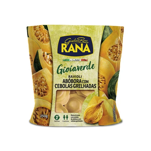 RAVIOLI RANA 250G ABÓBORA CEBOLAS GRELHADAS