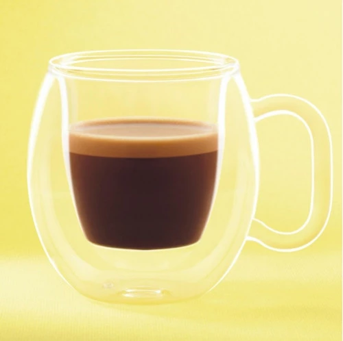 2 CANECAS DE VIDRO COM PAREDE DUPLA PARA ESPRESSO 75 ML BRASIL - LUIGI BORMIOLI