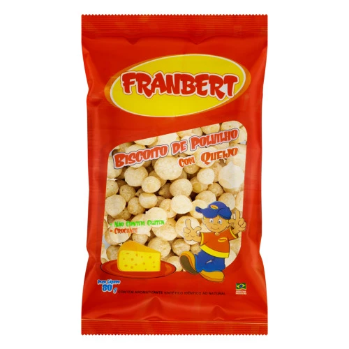 BISCOITO DE POLVILHO QUEIJO FRANBERT PACOTE 80G