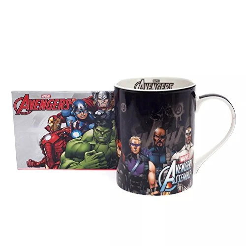 CANECA ZONACRIATIVA AVENGERS PRETO BRANCO