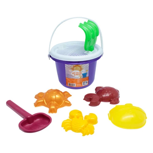 KIT PRAIA 7 PECAS COM BALDE 13CM