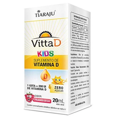 VITAMINA D KIDS SUPLEMENTO SABOR FRAMBOESA 20ML TIARAJU