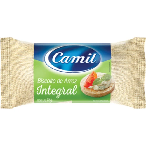 BISCOITO ARROZ INTEGRAL CAMIL 18G