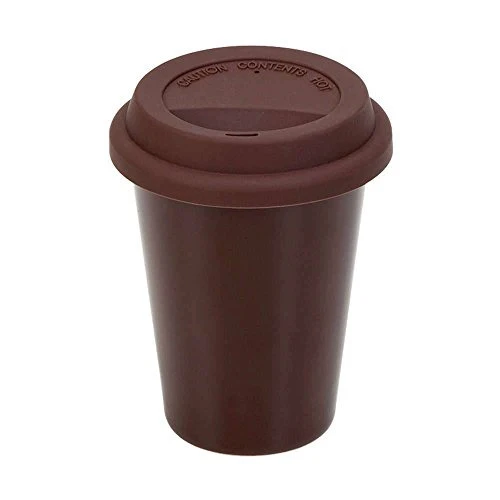 COPO CERÂMICA PARA CAFE CHÁ COM TAMPA SILICONE 300ML