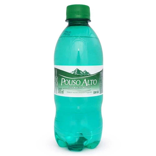 ÁGUA MINERAL NATURAL COM GÁS 361ML POUSO ALTO