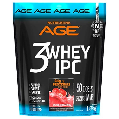 WHEY IPC AGE POUCH 1 8KG MORANGO NUTRILATINA
