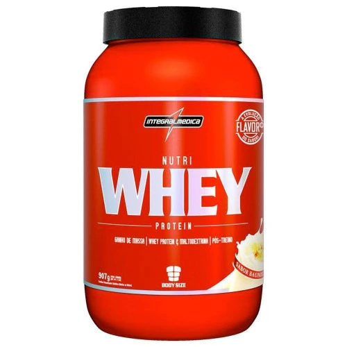 NUTRIWHEY 907GR - INTEGRALMÉDICA - MORANGO