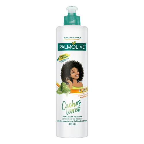 CREME PARA PENTEAR COM EXTRATO DE BABOSA PALMOLIVE CACHOS LIVRES FRASCO 300ML