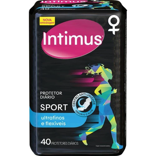 PROTETOR DIÁRIO ULTRAFINO INTIMUS SPORTS 40 UNIDADES