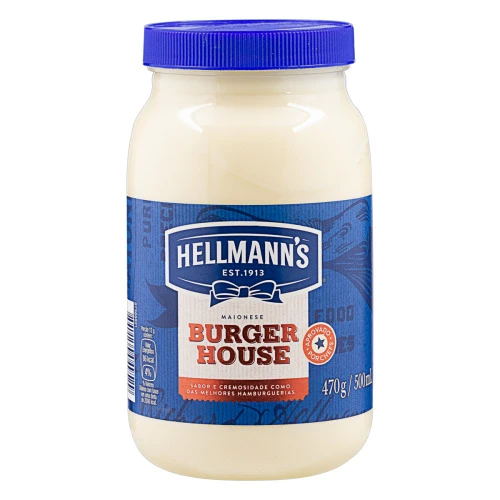 MAIONESE HELLMANNS BURGER HOUSE POTE 470G