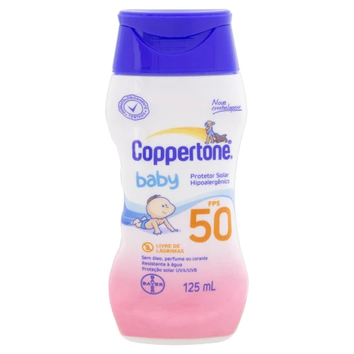 PROTETOR SOLAR FPS 50 SEM PERFUME COPPERTONE BABY FRASCO 125ML
