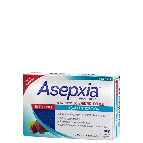 SABONETE EM BARRA ASEPXIA ESFOLIANTE 80G