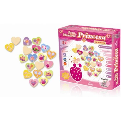 BRINQUEDO JOGO MEMORIA MADEIRA PRINCESAS REF 9534