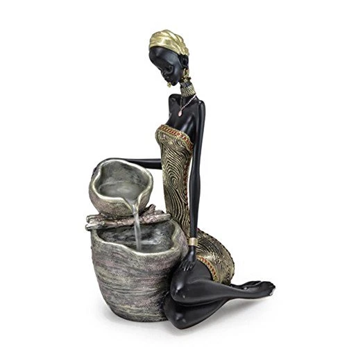 FONTE AFRICANA DOURADA COM 2QUEDAS ESPRESSIONE