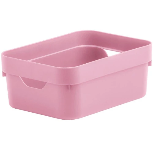 CAIXA ORGANIZADORA CESTO ORGANIZADOR 2 LITROS PARA CLOSET BRINQUEDOS ROSA QUARTZO