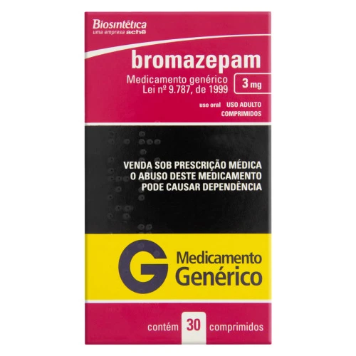 BROMAZEPAM 3MG 30 COMPRIMIDOS BIOSINTÉTICA