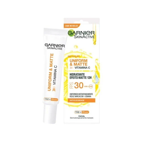 HIDRATANTE FACIAL FPS 30 GARNIER SKINACTIVE UNIFORM MATTE BISNAGA 15G