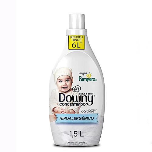 AMACIANTE DE ROUPA CONCENTRADO SUAVE E GENTIL DOWNY FRASCO 1 5L