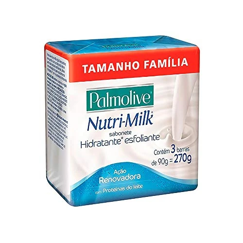 SABONETE PALMOLIVE 90G COM 3 NUTRI MILK ESFOLIANTE